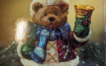 fiber optic Christmas bear