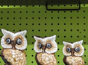 3 Set Owl Sculpture