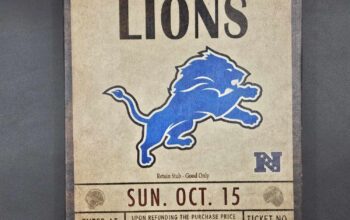 Detroit Lions Sports Sign
