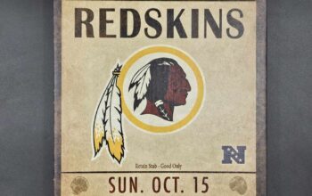 Washington Redskins Sports Sign