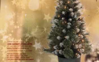 4ft frosted shimmering porch tree