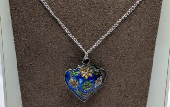 Chinese Cloisonné Enamel Heart Pendant