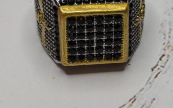 Stainless Steel Gold/Silver Square Cubic Zirc