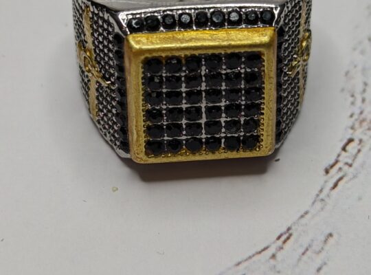 Stainless Steel Gold/Silver Square Cubic Zirc