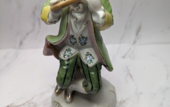 Vintage Victorian Era Man Figure Playing Flut