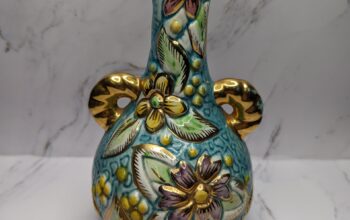 Vintage H. Bequet Quaregnon Hand Painted Vase