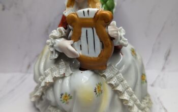 Porcelain Lace Dress Lady Sitting