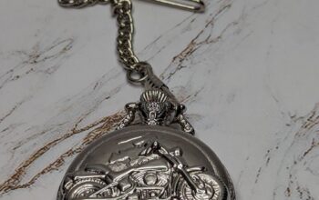 Vintage Alloy Motorcycle  Pocket Watch