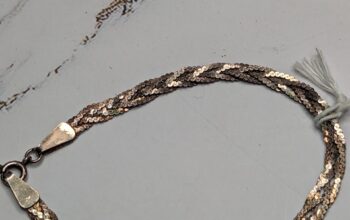 ITALIAN  STERLING SILVER BRAIDED BRACELET