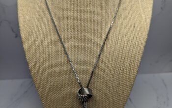 Wheat Link Love Knot Necklace