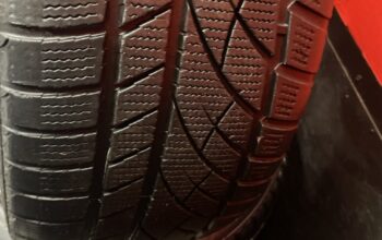 225/45r17 evergreen snow tires on Benz rims.