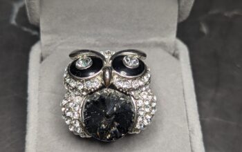 Owl Simulated Diamond Ring