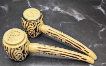 Vintage Corncob Smoking Pipes Salt and Pepper